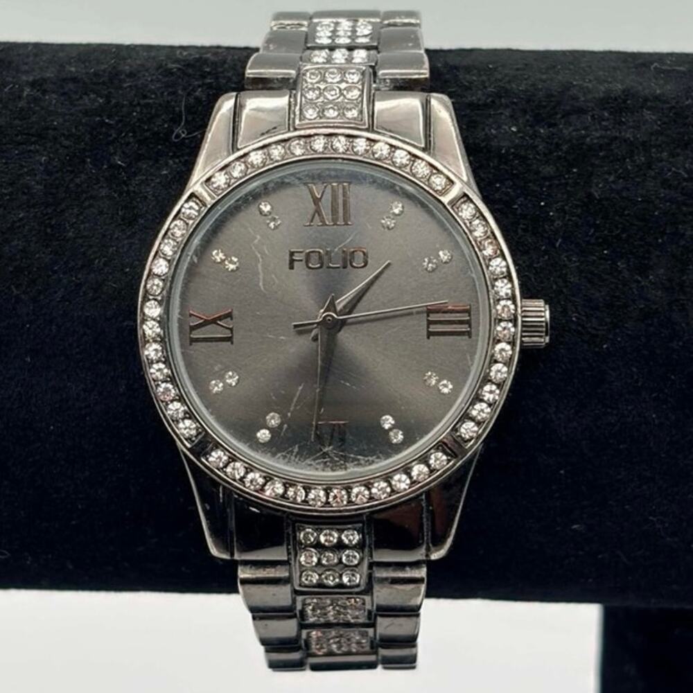 Black Crystal Folio Watch